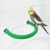 U Shaped Parrot Perch Stand Pet Toy Bird Platform Paw Grinding Cleaning Cage Exercise Accessory Conure Budgie Cockatiel (