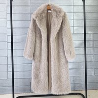 Clothing long toka suit collar coat artificial fur coat