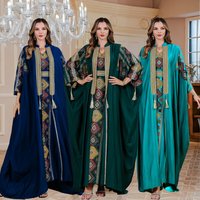 Women's Clothing Middle Eastern Muslim embroidered robe light luxury evening dress two piece dress