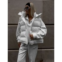 Autumn Winter Cotton Dress Vest Fashion Outwear Sleeveless Hooded Down Coat Jacket