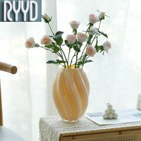 Luminous Art Malt Sugar Vase Glass Flower Arranger Fresh Dried Blooms & Living Room Decor