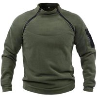 Clothing Stand Collar Sweater Loose Solid Outdoor Thickened Warm Breathable Tactical Top Spot