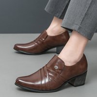 Leather Shoes For Men, Business Attire, British Casual, Lacquered Youth Work, Plus Size Leather Shoes, Sizes 37-45