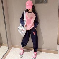 Girls‘ spring and autumn clothing, internet literacy sportswear, westernized Korean version, fashionable, two piece