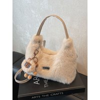 Plush Bag, Trendy Handbag, Fashionable And Versatile, Internet Celebrity, Super Popular, Single Shoulder Crossbody Bag, Hair Replacement