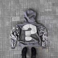 Digital 3D Printing Street Fashion Y2K Destruction Hoodie Loose Pullover Sweater