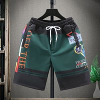 Summer Printed Wear Ice Shorts Casual Quick Drying Trendy Beachwear Large Cropped Pants