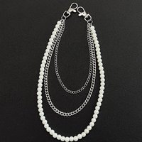Jewelry Multi Layer Pearl Personalized Hip Hop Punk Waist Jeans Chain Pendant