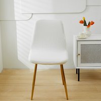 Nordic modern curved short back chair cover household corn velvet dining chair back chair cover stool cover