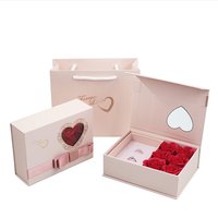 Stock Manufacturer 520 Valentines Day Book shaped Bowknot Heart Gift Earrings Ring Necklace Jewelry Box