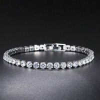 Men’s And Women’s Hip-Hop 4.0 Copper Inlaid Zircon Tennis Bracelet