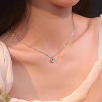 French Retro Olive White Dia Mini Pendant Starry Sky Ins Niche Sparkling Necklace Female