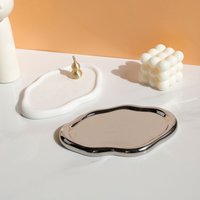 Cloud Shaped Ceramic Tray Minimalist Decorative Plate Dining Jewelry Storage & Home Decor Purpose Serving Dish