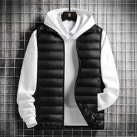 New autumn and winter light down jacket men's vest short fashion versatile winter clothing men's lightweight stand-up collar vest wholesale