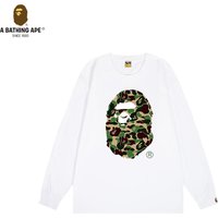 A Bathing APE BAPE-BAPE Camouflage Ape Head Pattern Printed Cotton Round Neck Long Sleeve Top