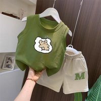 Fashion Sports Vest T Shirt + Shorts Clothing Summer Small Cute Cartoon