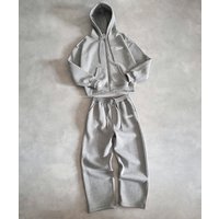 Hot!Men's Clothing 2026 Cross Border Y2k Hot Stamping Logo New Zip Up Hooded Sweatshirt Set, Fashionable And Casual Hooded Cardigan Set