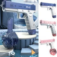 Jinleiou Electric Water Shooter Toy Simulated Consequent Recreational Water Storage Warehouse Glock Water Splashing Toy Summer Toy