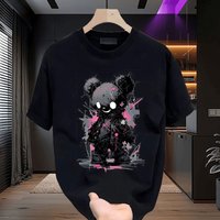 Men's Clothing Heavy Cotton Short Sleeved T Shirt For Men In Summer New Style Trendy Brand Handsome Print Loose Round Neck Casual Top