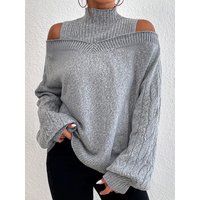 Women's Off-shoulder Turtleneck Sweaters For Women Loose Large Version Cross-border Sweaters For Women