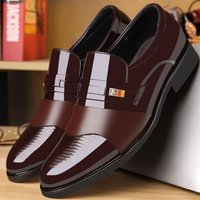 Men's Fashionable Pointed Toe Leather Shoes New Style Business Casual Style Formal Shoes