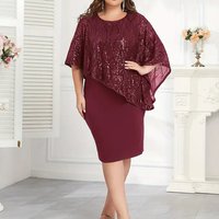Clothing Beaded Irregular Large Dress Hip Skirt Mid Length Skirt