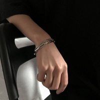 Hot selling versatile pearl female Instagram style niche high end feel titanium steel couple bracelet bracelet