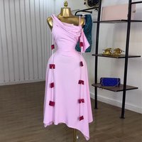 Elegant Off Shoulder High Waisted Midi Dress Slimming Stretch Fabric Summer Decorative Details
