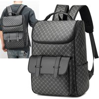 PrinceBird Backpack – 15" Laptop PU Leather Rucksack Cushioned Straps & Waterproof Design