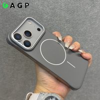 Luxury Borderless PU Leather Ultra Thin Magentic Cases Iphone 16 14 15 Pro Max 16Pro 17Promax 17 Air Back