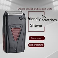 European And American Famous Designers Design Reciprocating Electric Shaver Bald Head Brightening Double Head 4D Push White Head Machine Men's Shaver