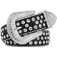 HOT Jeans Rhinestone Large Western Denim Shiny Rivet Design Leather HipHop Punk Rock Y2K Style Belt