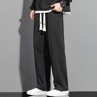 Clothing Wide Leg Straight Pants Hong Kong Style Loose Type Large Trendy Brand Casual Pants Ice Silk Drape Spot