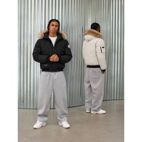 Unisex Hooded Utility-Style Down Parka – Thick, Warm, Windproof, & Waterproof With Large Fur-Trimmed Hood