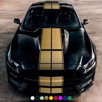 6-pack Parallel Line Car Universal Model Roof Decal Decoration Engine Hood Modification Sticker