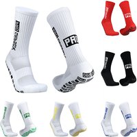 Men's Mid Calf Soccer Socks Breathable Anti-Slip Terry Cloth Sole Shock Absorbing Professional Match And Training Socks For Summer