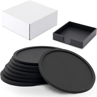 Easter‘s Day Dinnerware Silicone Coaster Round 10cm Non Slip Heat Insulation Drain Coaster Printed LOGO Water Cup Coffee Coaster