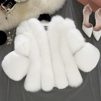 Clothing Fur Coat Fox Hair Short Patchwork Seven Quarter Sleeve Fur