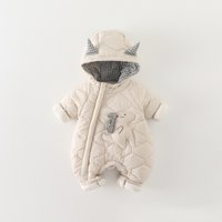 Clothes Jumpsuit Thickened Warm Cartoon Cute Winter Outing Romper Crawling Hugging Suit