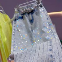 Clothing hot diamond high end loose straight jeans