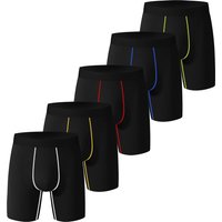 5-Pack Men's Cotton Boxer Briefs - Comfort Fit Underwear