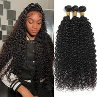 3PCS Brazilian human hair 10A hair bundle 3 pack human hair Water Wave hair bundle No processing styling long-lasting glue free wig hair extension