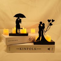 Creative metal wedding decoration props, candlestick decorations, Valentine’s Day proposal, confession, atmosphere, candle lights, gifts