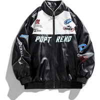 2024 New Leather Jacket Padded Thickened Leather Jacket Men's Coat Fashion Biker Clothing Stand-up Collar Men's Clothing