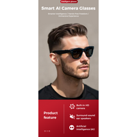 Smart Glasses 250mAh Battery 4 Hours Music Playback 2 Hours Voice Calls Fast Charging Meetings Presentations