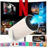 Miniproyector portátil HY300 Pro, con corrección horizontal automática y rotación de 180°, compatible con teléfonos 720p.