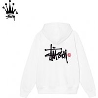 STUSSY Stussy Classic Red Label Letter Pattern Printed Hoodie Unisex
