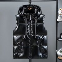Down autumn winter thickened warm Korean style trendy glossy wash free couple cotton vest