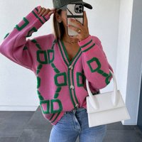 Sweater Coat Single breasted Autumn Winter Loose Knit Cardigan