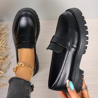 Shoes JK leather shoes spring thick soled college style single shoes